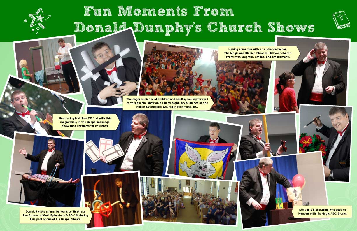 Fun Moments from Donald Dunphy's Church Shows