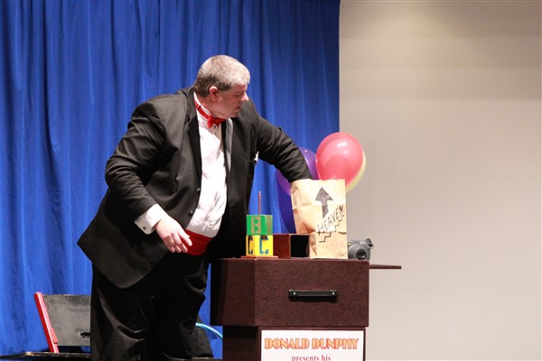 Donald is illustrating who goes to Heaven with his Magical ABC Blocks during this gospel magic trick.